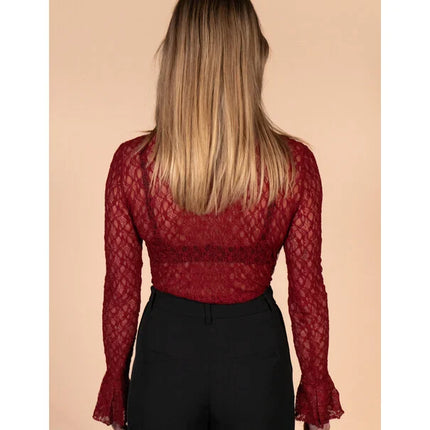 UNICORN Women's shirt red light beige brown s m l
