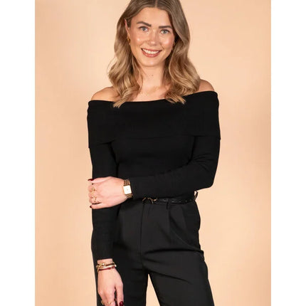 UNICORN Off-shoulder top black s m l
