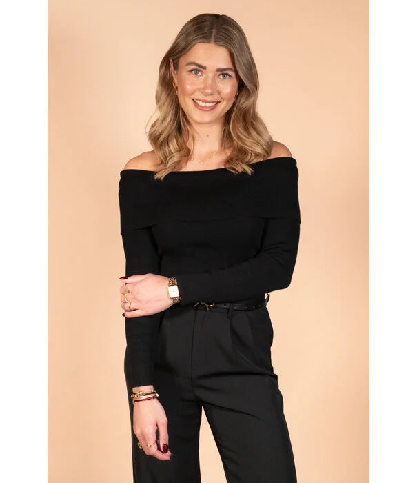 UNICORN Off-shoulder top black s m l