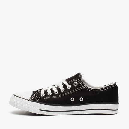 UNICORN Women's low sneakers lace-up shoes white black 36 to 41
