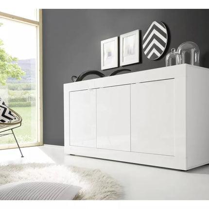 UNICORN Sideboard wall unit modern white black gray Width 160 cm Depth 43 cm Height 86 cm