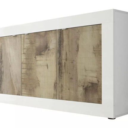 UNICORN Sideboard wall unit modern white black gray Width 160 cm Depth 43 cm Height 86 cm