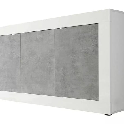 UNICORN Sideboard wall unit modern white black gray Width 160 cm Depth 43 cm Height 86 cm