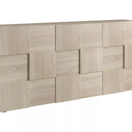 UNICORN Sideboard wall unit modern high-gloss white anthracite concrete gray ossido black oak light brown Width 181 cm Depth 42 cm Height 84 cm