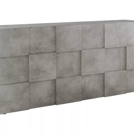 UNICORN Sideboard wall unit modern high-gloss white anthracite concrete gray ossido black oak light brown Width 181 cm Depth 42 cm Height 84 cm