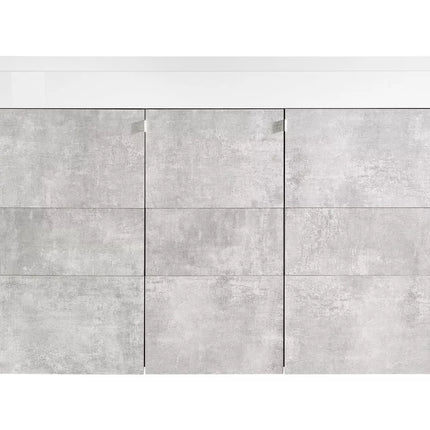 UNICORN TV furniture wall unit modern high-gloss white gray Width 138 cm