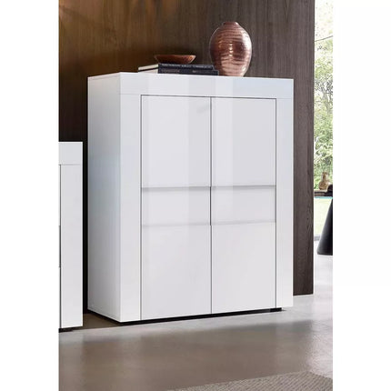 UNICORN Sideboard wall unit modern high-gloss white gray Width 92 cm