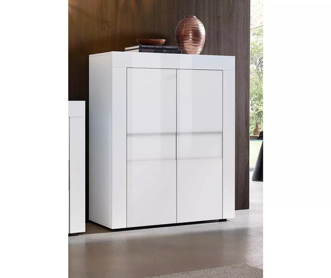 UNICORN Sideboard wall unit modern high-gloss white gray Width 92 cm