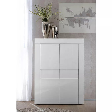 UNICORN Sideboard wall unit modern high-gloss white gray Width 92 cm
