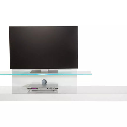 UNICORN TV furniture wall unit with glass high-gloss white 200 cm
