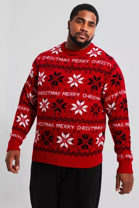 UNICORN Men's sweater Christmas pattern red xxl xxxl xxxxl xxxxxl