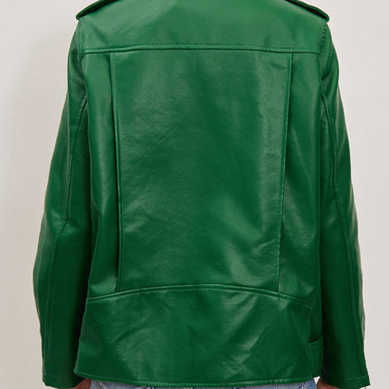Dames jas groen zwart s m l