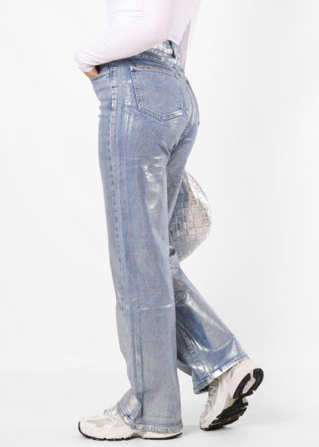 UNICORN Women's trousers metallic blue xs s m l xl
