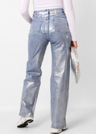 UNICORN Women's trousers metallic blue xs s m l xl