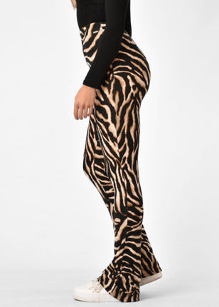 UNICORN Women's trousers zebra print brown black s m l