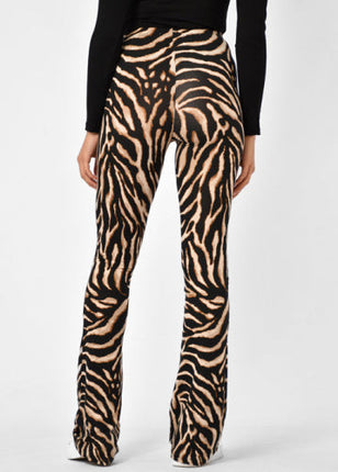 UNICORN Women's trousers zebra print brown black s m l