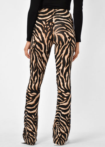 UNICORN Women's trousers zebra print brown black s m l