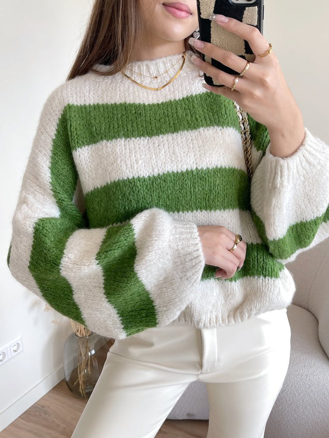 UNICORN Women's sweater green white s m l