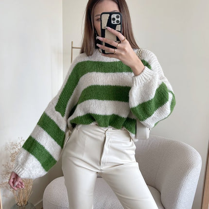 UNICORN Women's sweater green white s m l