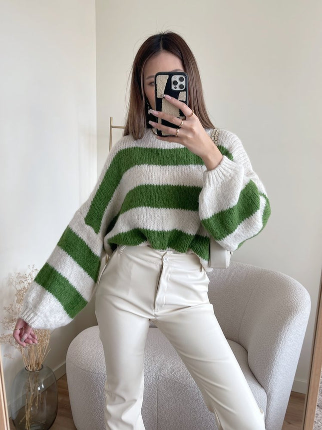 UNICORN Women's sweater green white s m l