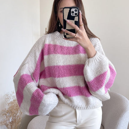 UNICORN Women's sweater pink white s m l