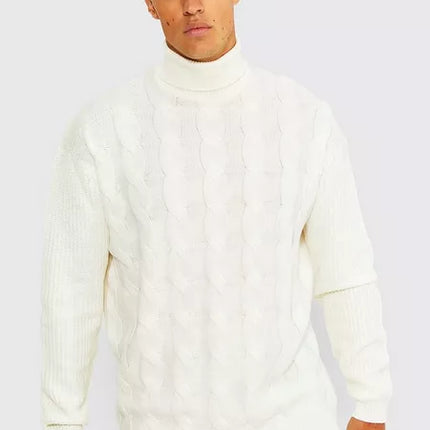 UNICORN Men's sweater with a ribbed collar white xs s m l xl