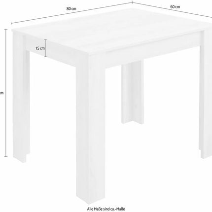 UNICORN Dining table oak light brown Width 80 cm Depth 60 cm Height 75 cm
