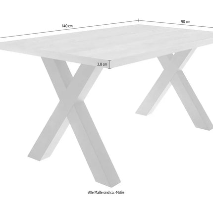 UNICORN Dining table color white Width 140 cm Depth 90 cm Height 75 cm