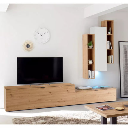 UNICORN TV furniture wall unit modern black white brown Width 118 cm Depth 42 cm Height 35 cm
