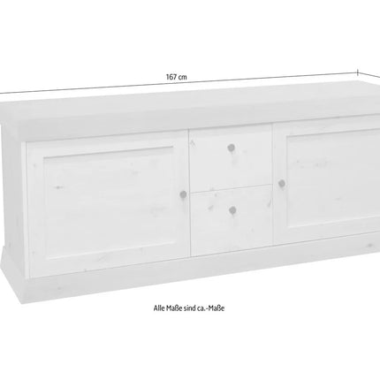 UNICORN TV furniture wall unit country style matt anthracite light brown Width 167 cm Depth 44 cm Height 62 cm