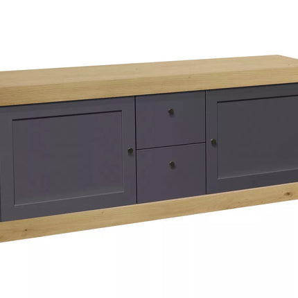 UNICORN TV furniture wall unit country style matt anthracite light brown Width 167 cm Depth 44 cm Height 62 cm