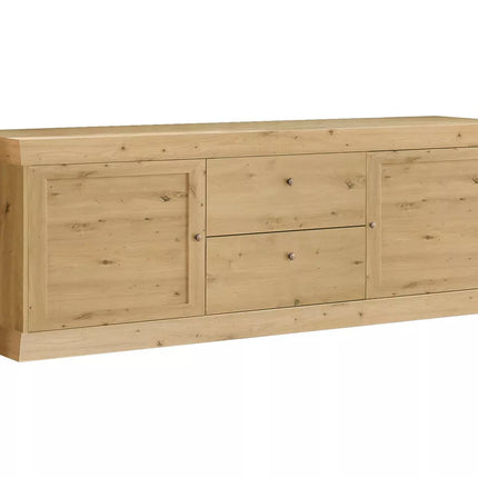 UNICORN TV furniture wall unit country style matt light gray white light brown dark gray Width 193 cm Depth 44 cm Height 62 cm