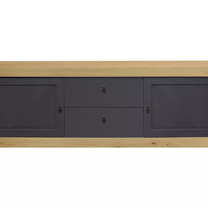 UNICORN TV furniture wall unit country style matt light gray white light brown dark gray Width 193 cm Depth 44 cm Height 62 cm