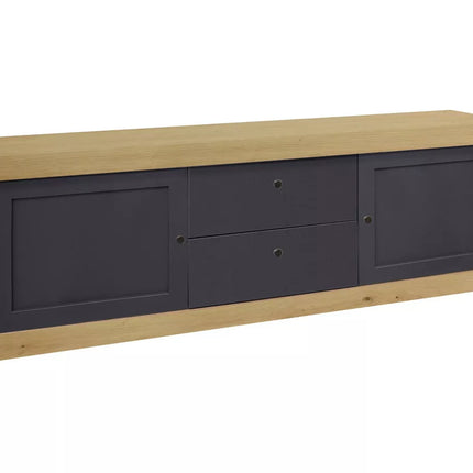 UNICORN TV furniture wall unit country style matt light gray white light brown dark gray Width 193 cm Depth 44 cm Height 62 cm