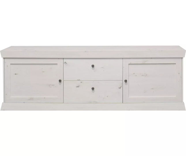 UNICORN TV furniture wall unit country style matt light gray white light brown dark gray Width 193 cm Depth 44 cm Height 62 cm