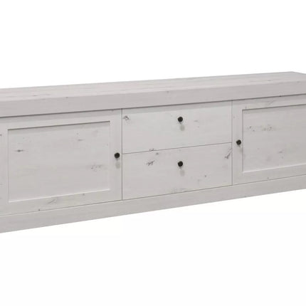 UNICORN TV furniture wall unit country style matt light gray white light brown dark gray Width 193 cm Depth 44 cm Height 62 cm