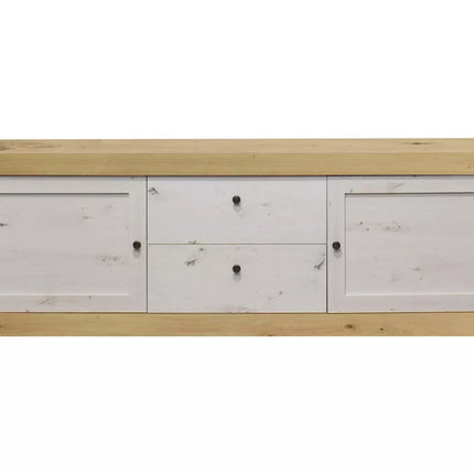 UNICORN TV furniture wall unit country style matt light gray white light brown dark gray Width 193 cm Depth 44 cm Height 62 cm