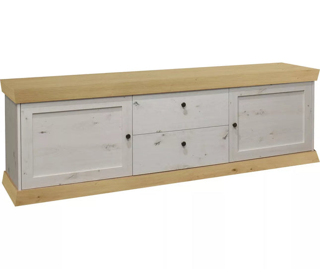 UNICORN TV furniture wall unit country style matt light gray white light brown dark gray Width 193 cm Depth 44 cm Height 62 cm