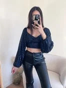 UNICORN Women's top shirt dark blue s m l