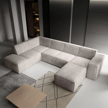 UNICORN Corner sofa 4-seater Faux leather cognac