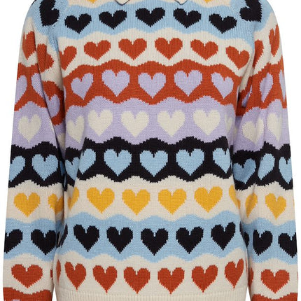 UNICORN Women's sweater hearts white xs s m l xl xxl