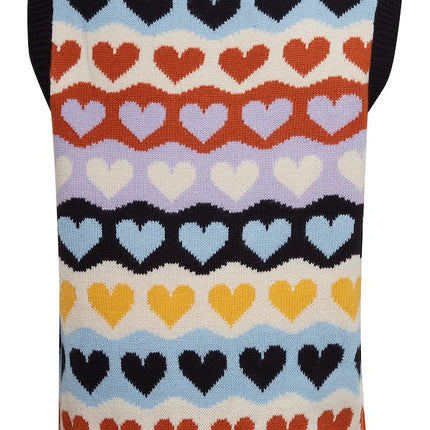 UNICORN Women's sweater vest hearts black xs s m l xl xxl