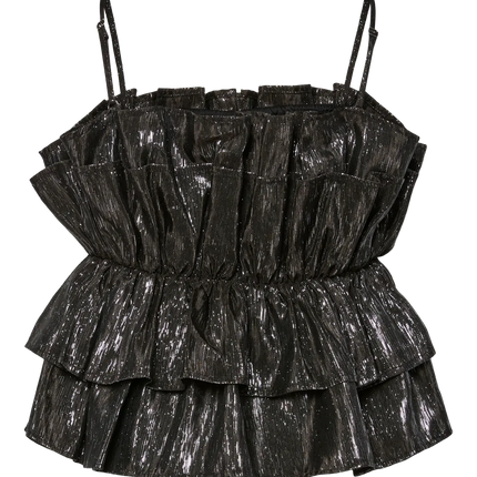 YAS Atta short top black silver