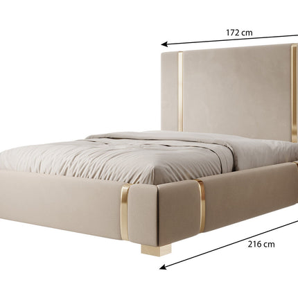 UNICORN Double Bed Ofelia - Beige - 160x200 cm