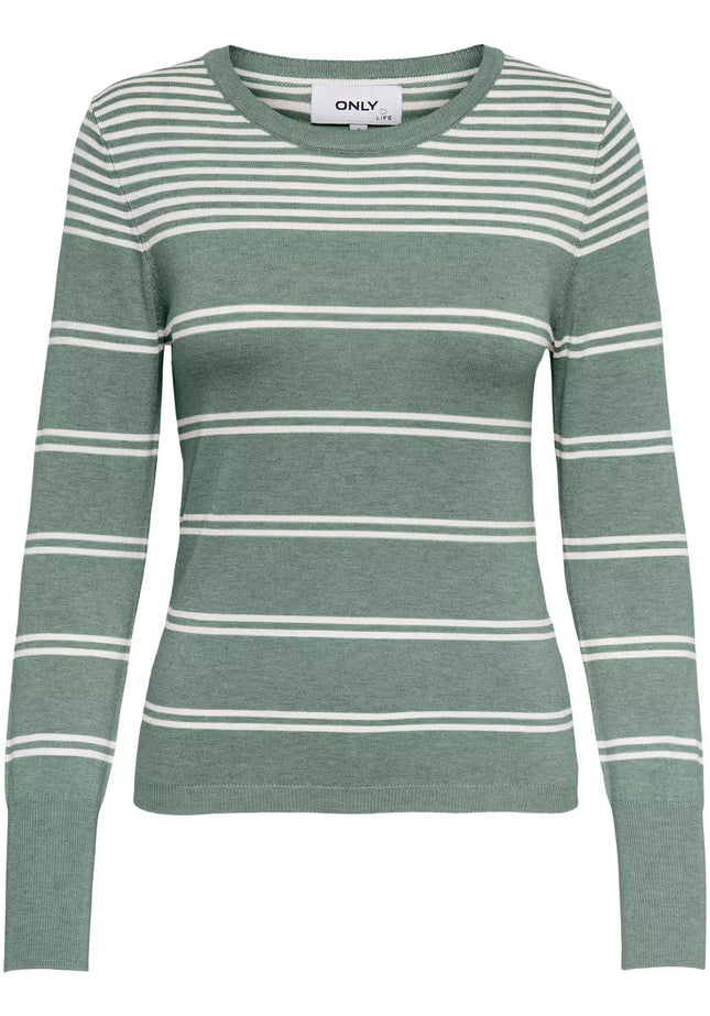 UNICORN Women's sweater with stripes green xs s m l xl