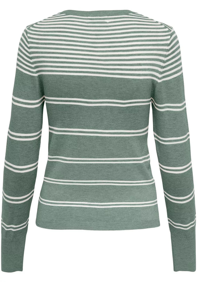 UNICORN Women's sweater with stripes green xs s m l xl