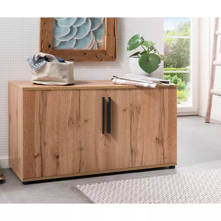 UNICORN Shoe cabinet Dresser white brown gray Width 95 cm Depth 35 cm Height 53 cm