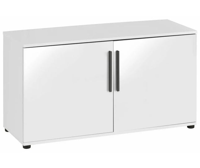 UNICORN Shoe cabinet Dresser white brown gray Width 95 cm Depth 35 cm Height 53 cm