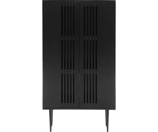 UNICORN Sideboard wall unit modern black metal Width 80 cm Depth 40 cm Height 148 cm
