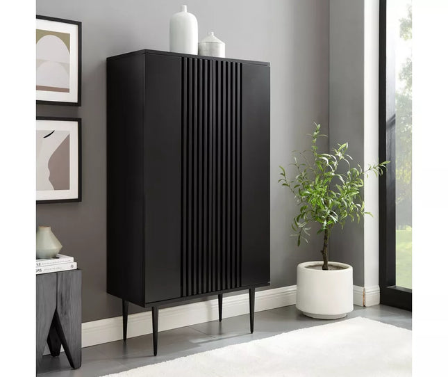 UNICORN Sideboard wall unit modern black metal Width 80 cm Depth 40 cm Height 148 cm